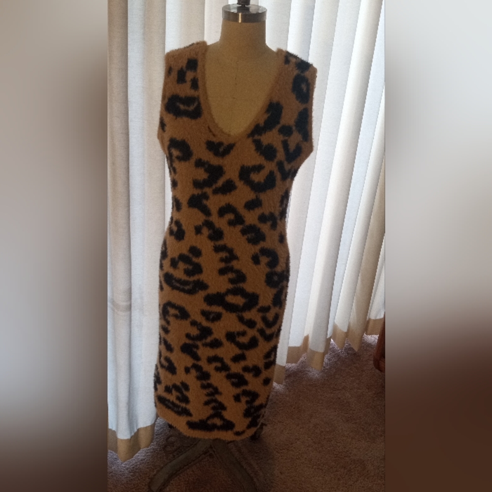 Leopard printed Dress size 18/20, brown and black